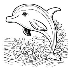 Pobarvanka ljubkega delfina