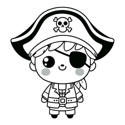 Pobarvanka ljubkega gusarja