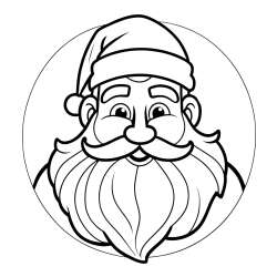 Pobarvanka ljubkega in nasmejanega Božička