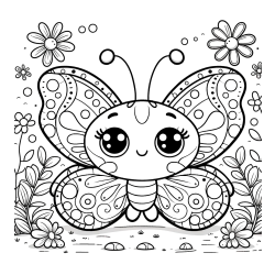 Pobarvanka ljubkega metuljčka