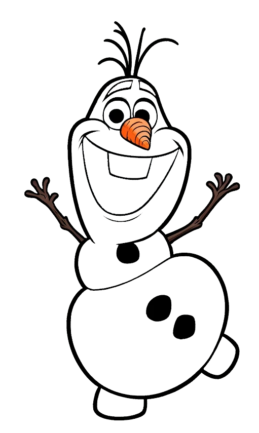 Pobarvanka ljubkega snežaka Olaf