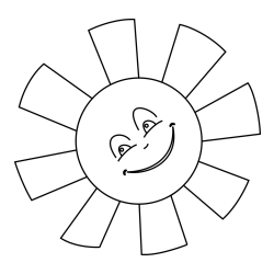 Pobarvanka ljubkega sonca