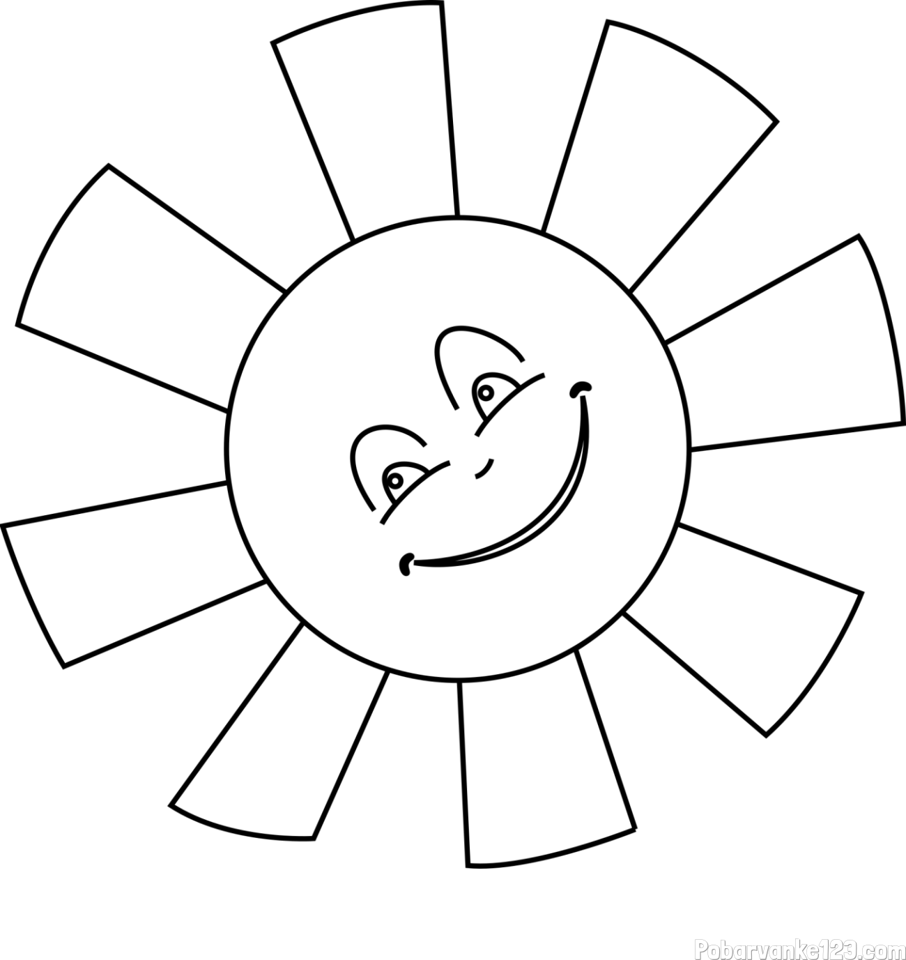 Pobarvanka ljubkega sonca