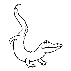 Pobarvanka majhnega krokodila