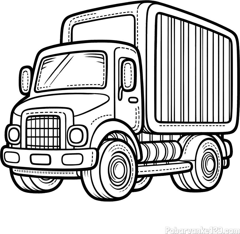 Pobarvanka majšega tovornjaka