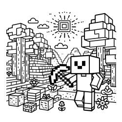 Pobarvanka Minecraft sveta