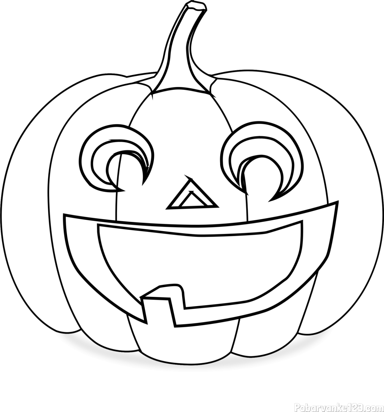 Pobarvanka nasmejane buče za noč čarovnic