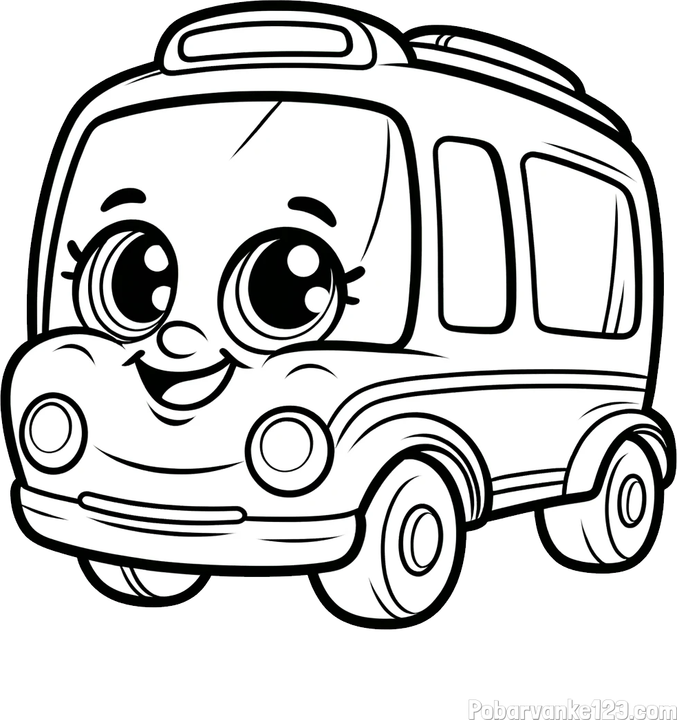 Pobarvanka nasmejanega avtobusa