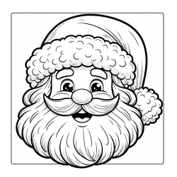 Pobarvanka nasmejanega Božička