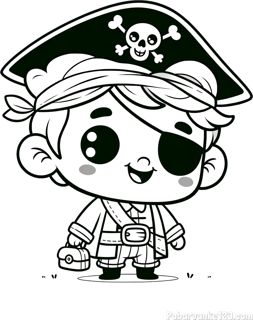 Pobarvanka nasmejanega gusarja