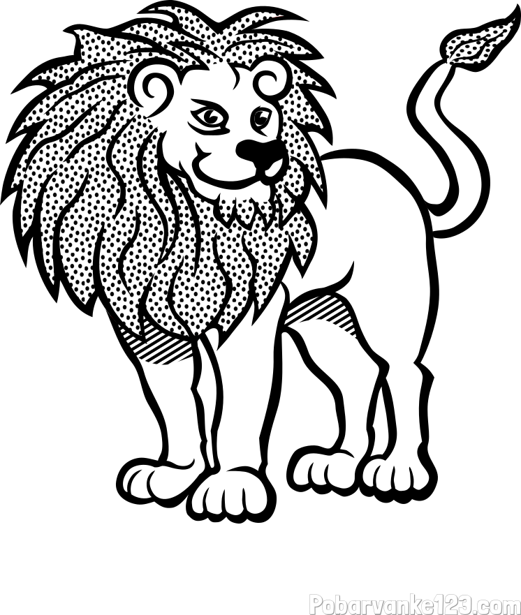 Pobarvanka nasmejanega leva