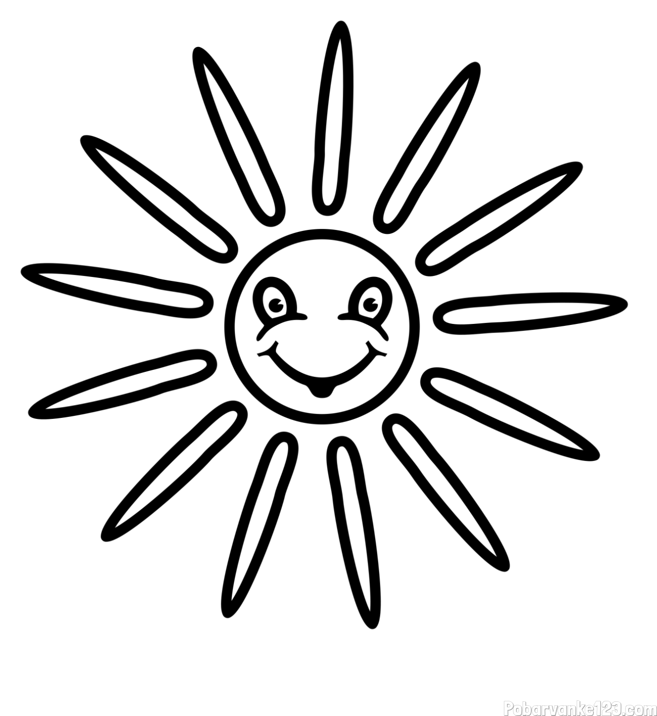 Pobarvanka nasmejanega sončka