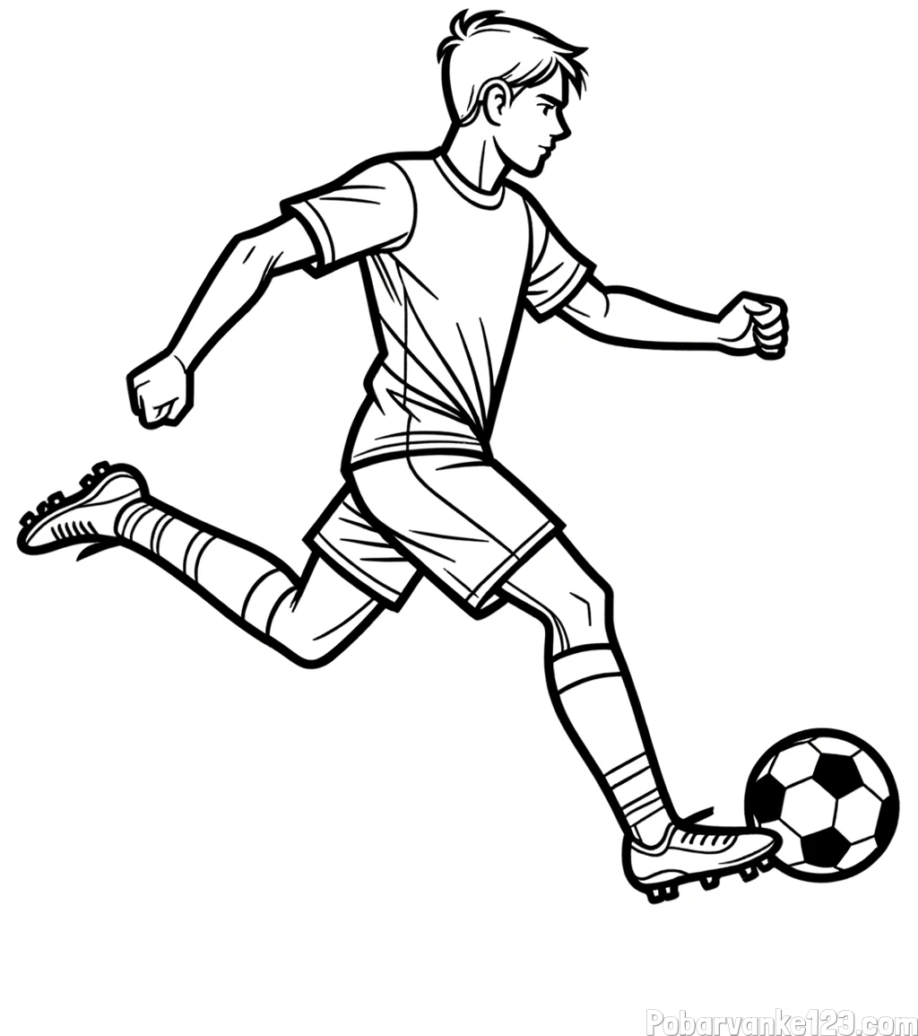 Pobarvanka nogometaša v napadu