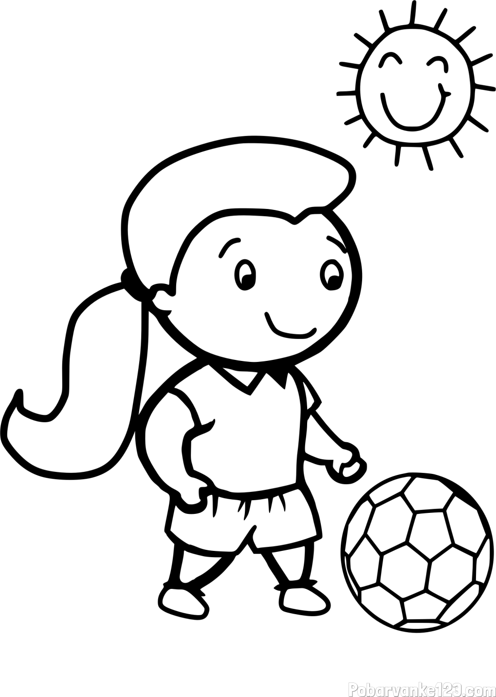 Pobarvanka nogometašice