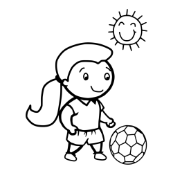 Pobarvanka nogometašice