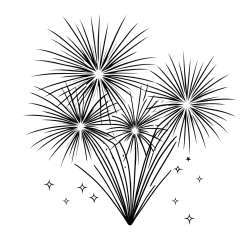 Pobarvanka ognjemeta z zvezdicami