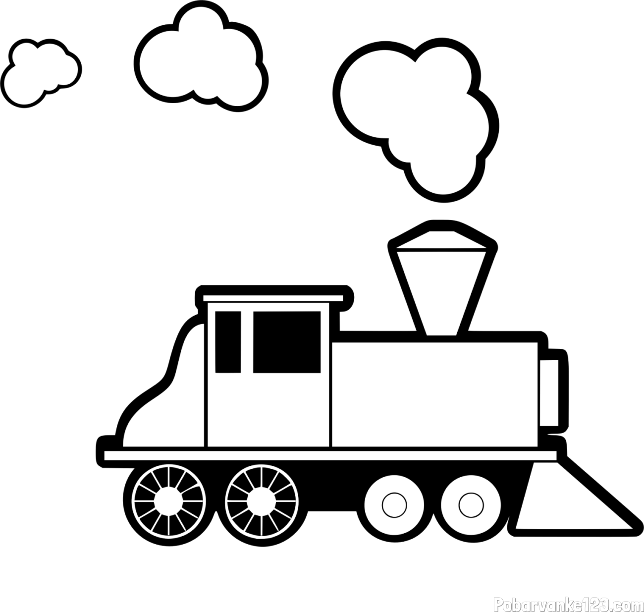 Pobarvanka parne lokomotive