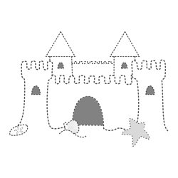 Pobarvanka peščenega gradu