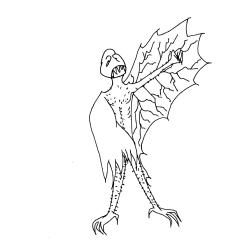 Pobarvanka pošasti s krili