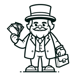 Pobarvanka požrešnega bankirja