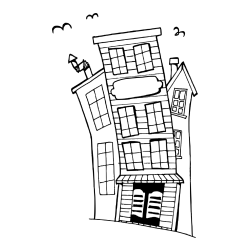 Pobarvanka pravljične hiše