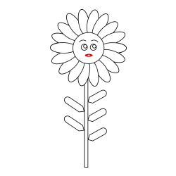 Pobarvanka preproste cvetlice