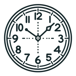 Pobarvanka preproste ure