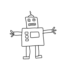 Pobarvanka preprostega ROBOTA 🤖