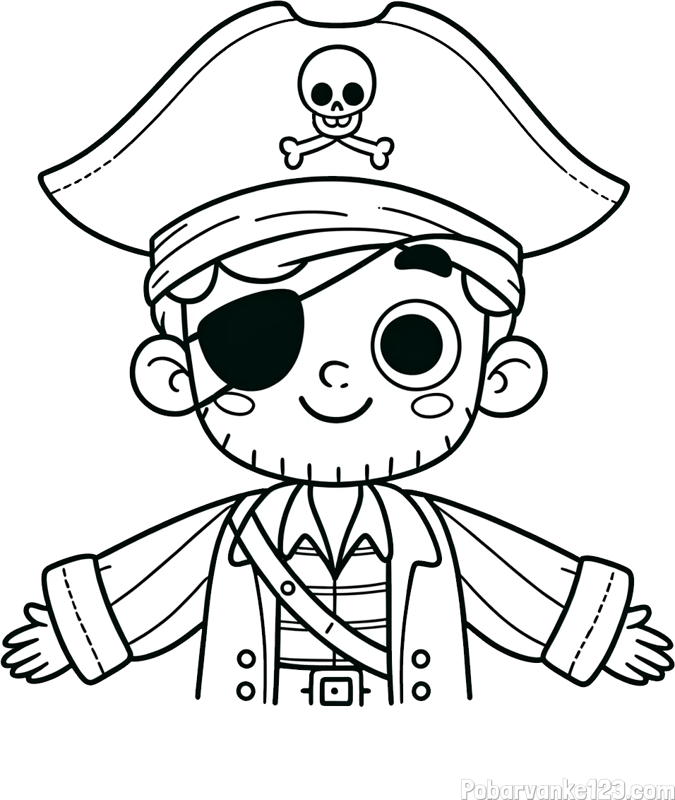 Pobarvanka prijaznega gusarja