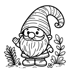 Pobarvanka prijaznega škrata oz. palčka