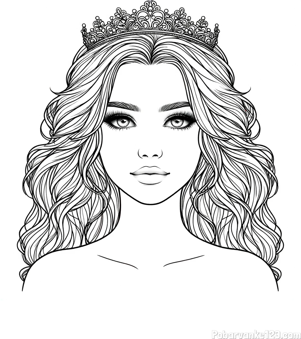 Pobarvanka prikupne princeske