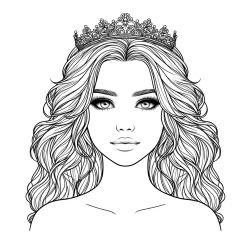 Pobarvanka prikupne princeske