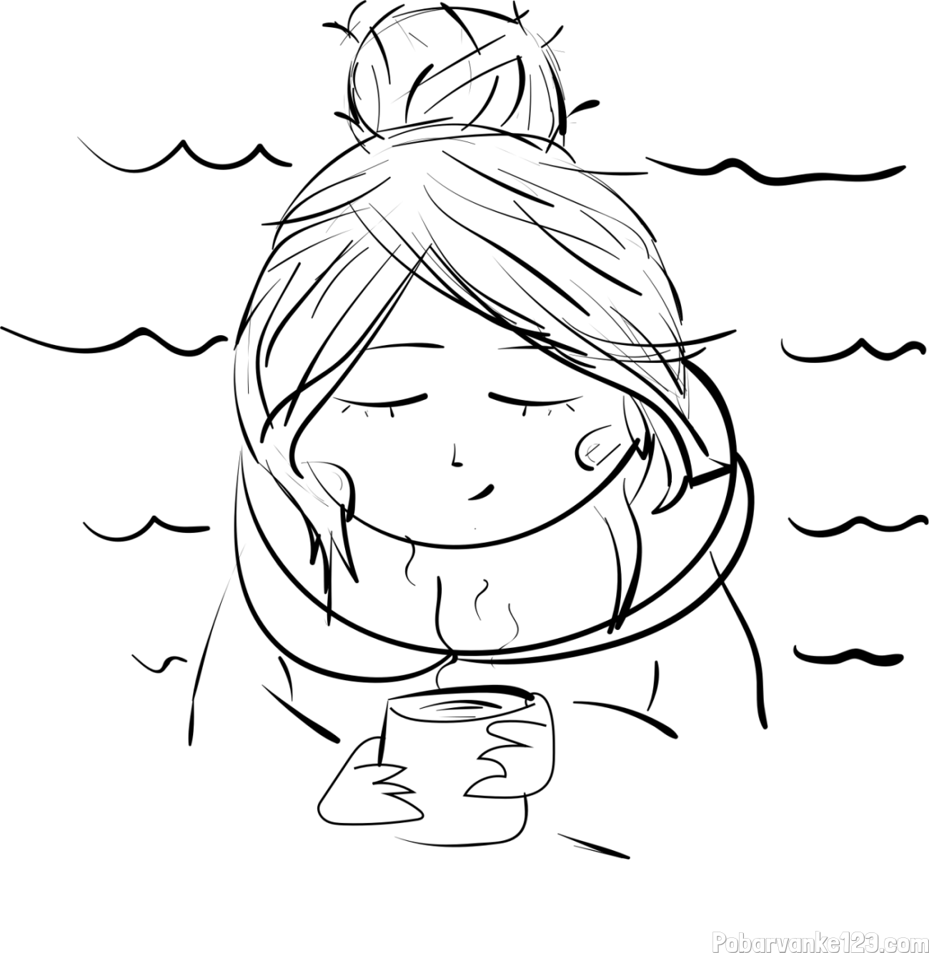 Pobarvanka prikupne punčke