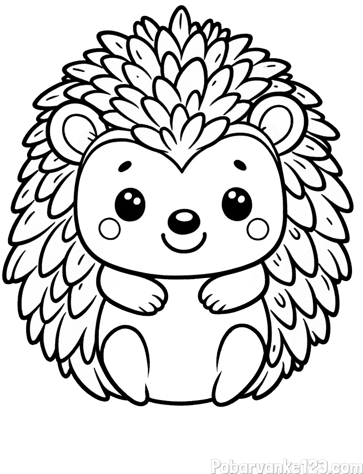 Pobarvanka prikupnega ježa