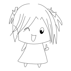 Pobarvanka punčke v anime slogu