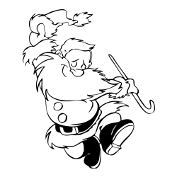 Pobarvanka razigranega Božička