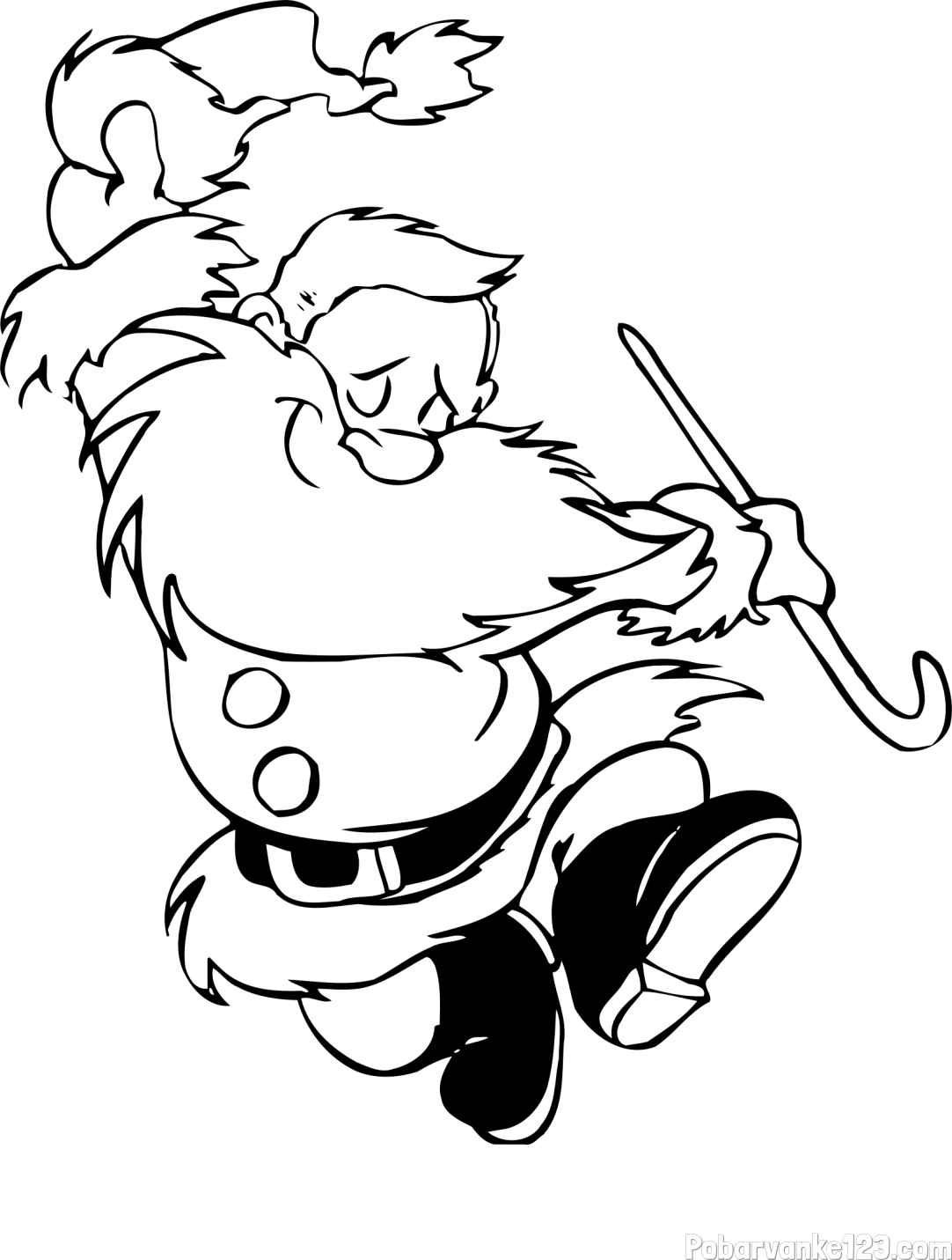 Pobarvanka razigranega Božička