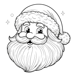 Pobarvanka simpatičnega Božička