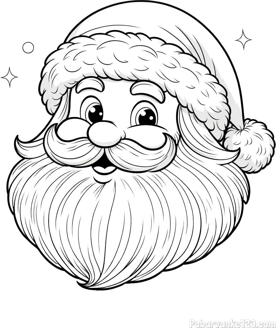 Pobarvanka simpatičnega Božička