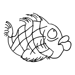 Pobarvanka smešne ribe