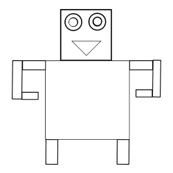 Pobarvanka smešnega robota