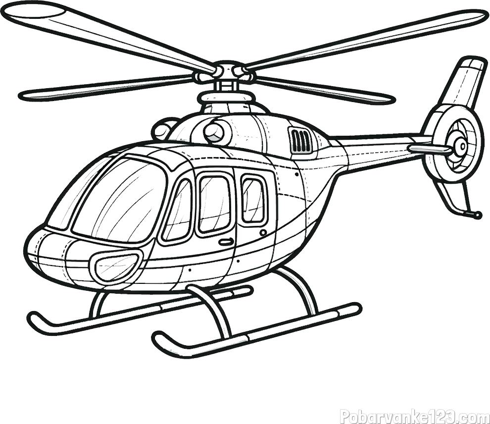 Pobarvanka sodobnega helikopterja