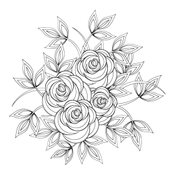 Pobarvanka šopka vrtnic