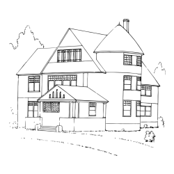 Pobarvanka stare vile