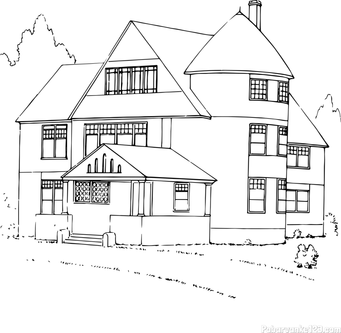 Pobarvanka stare vile