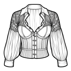 Pobarvanka stare ženske obleke