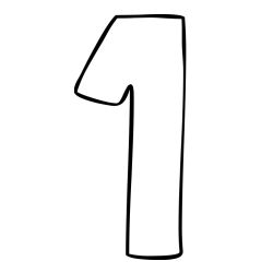 Pobarvanka številke ena