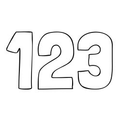 Pobarvanka številke 123