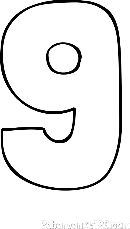 Pobarvanka številke devet (9)