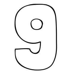 Pobarvanka številke devet (9)